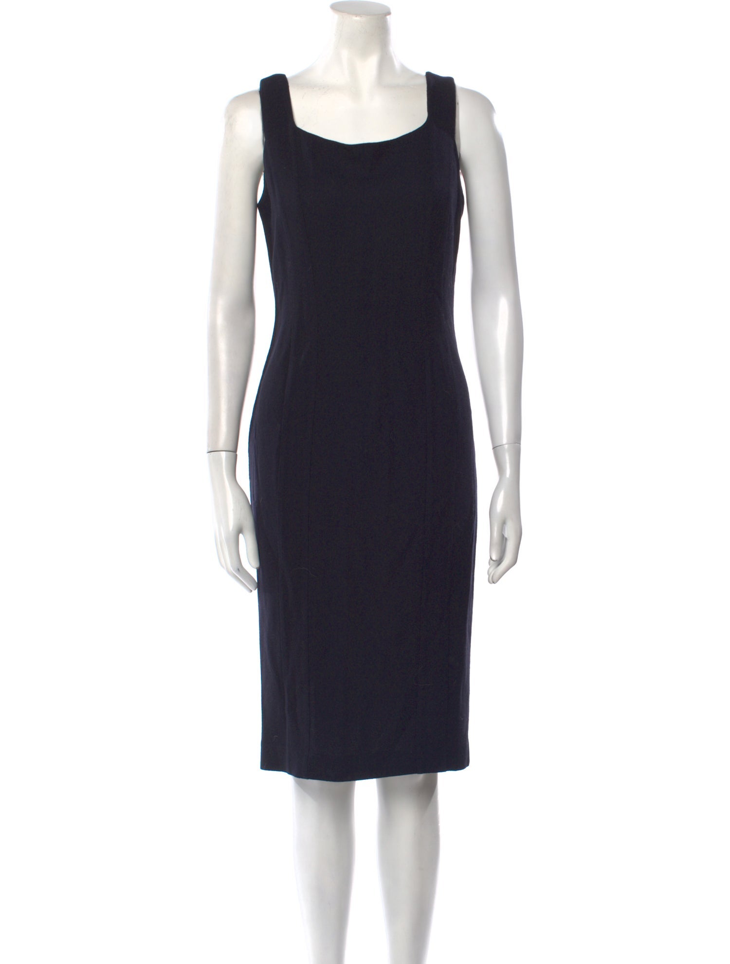 Krizia Wool Knee-Length Dress