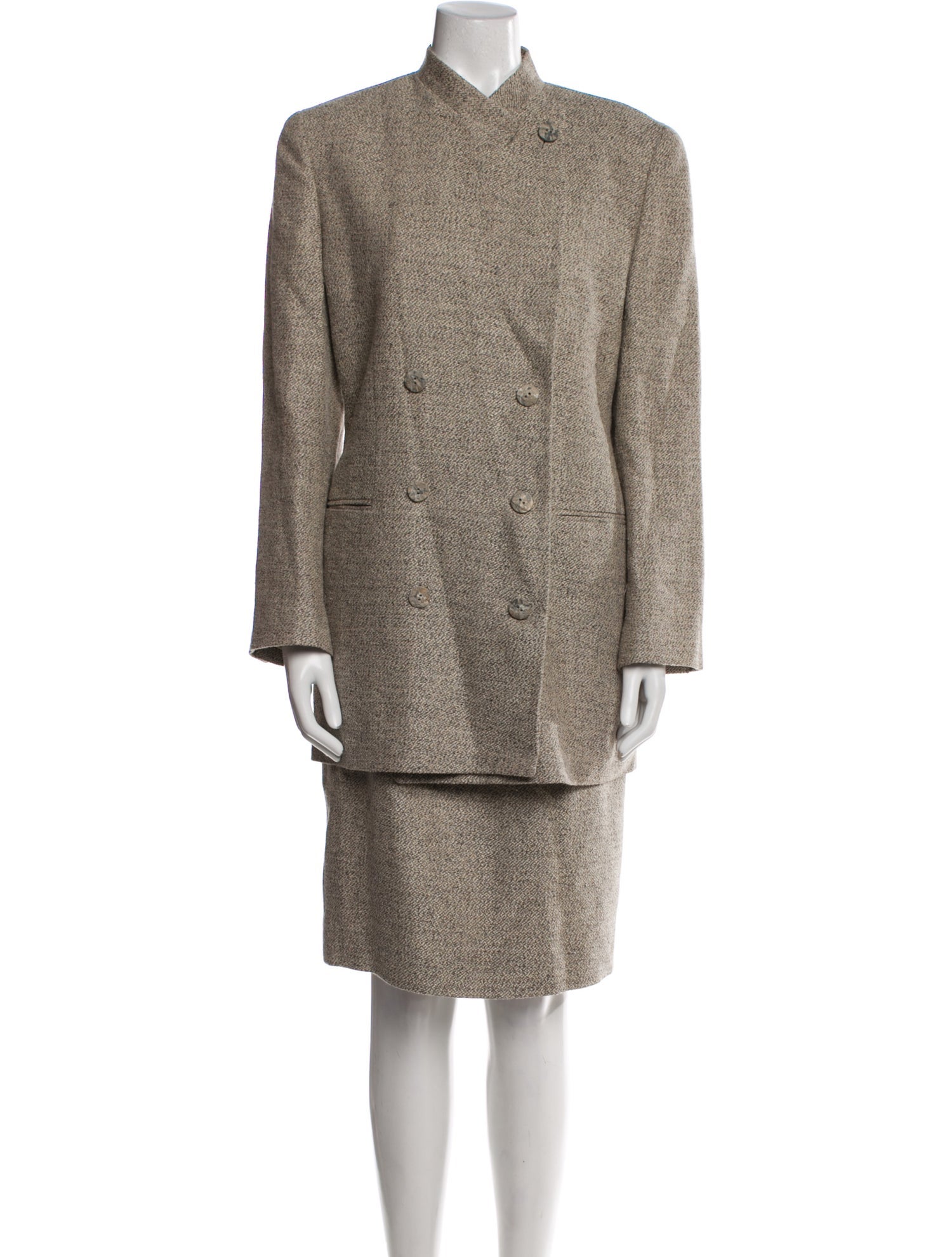 Krizia Linen Skirt Suit