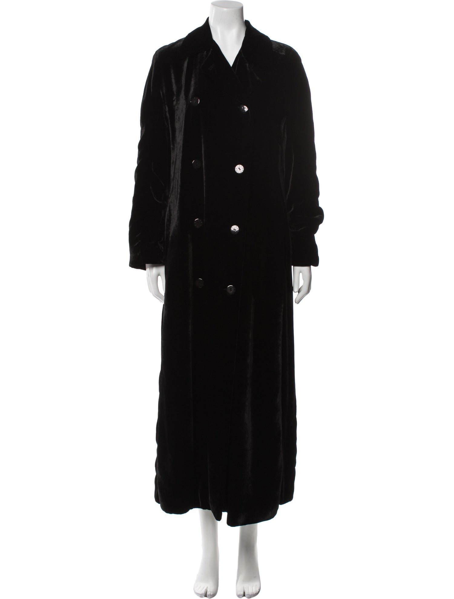 Krizia Velvet Faux Fur Coat