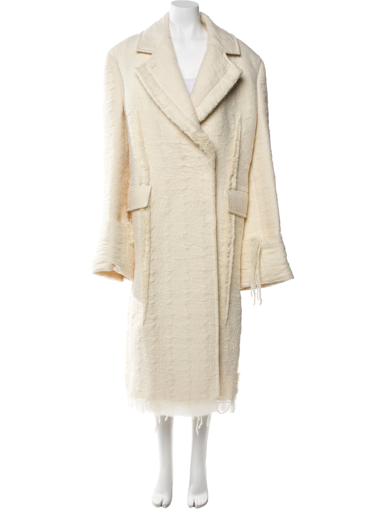 Krizia Wool Faux Fur Coat w/ Tags