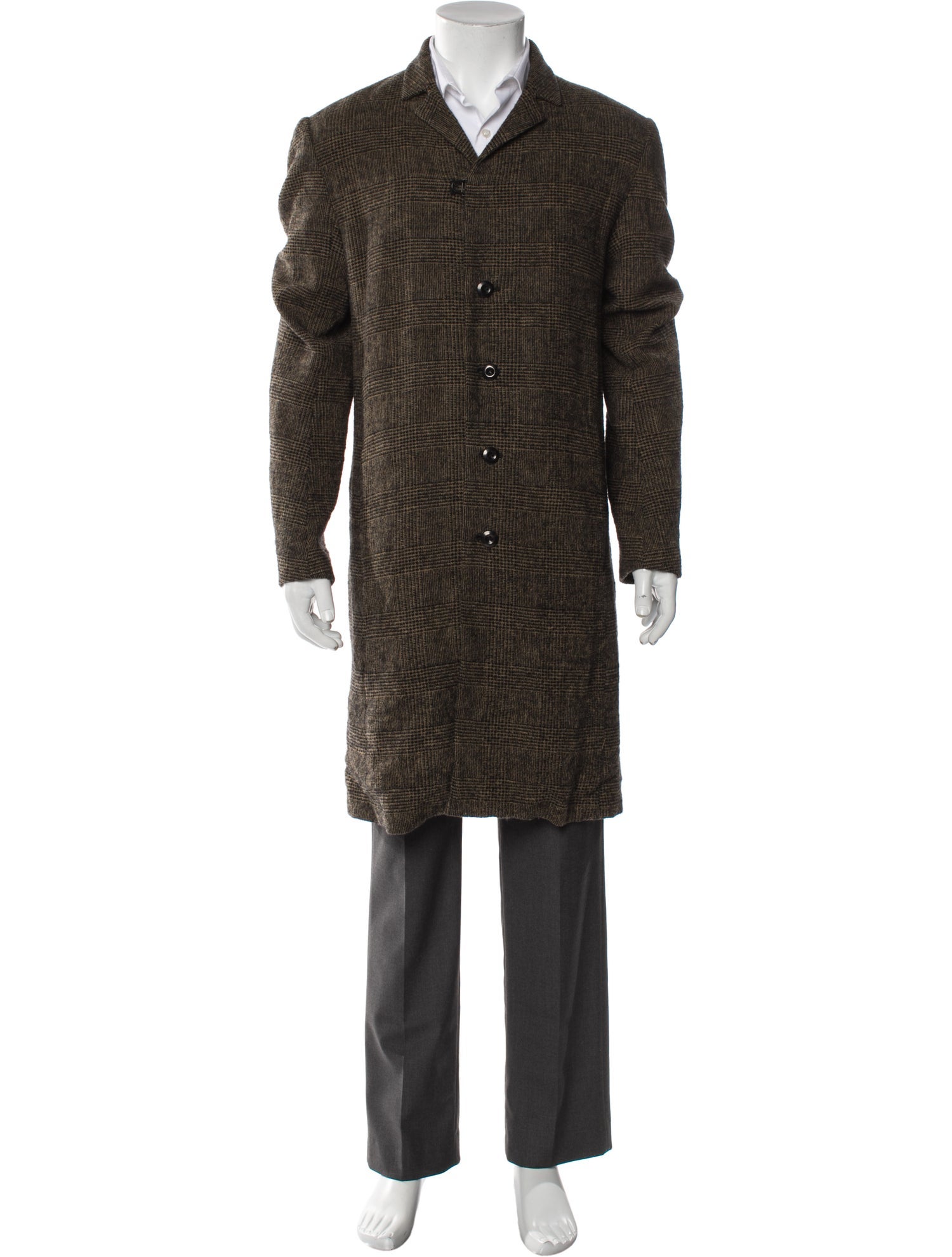 Kazuyuki Kumagai Plaid Print Overcoat