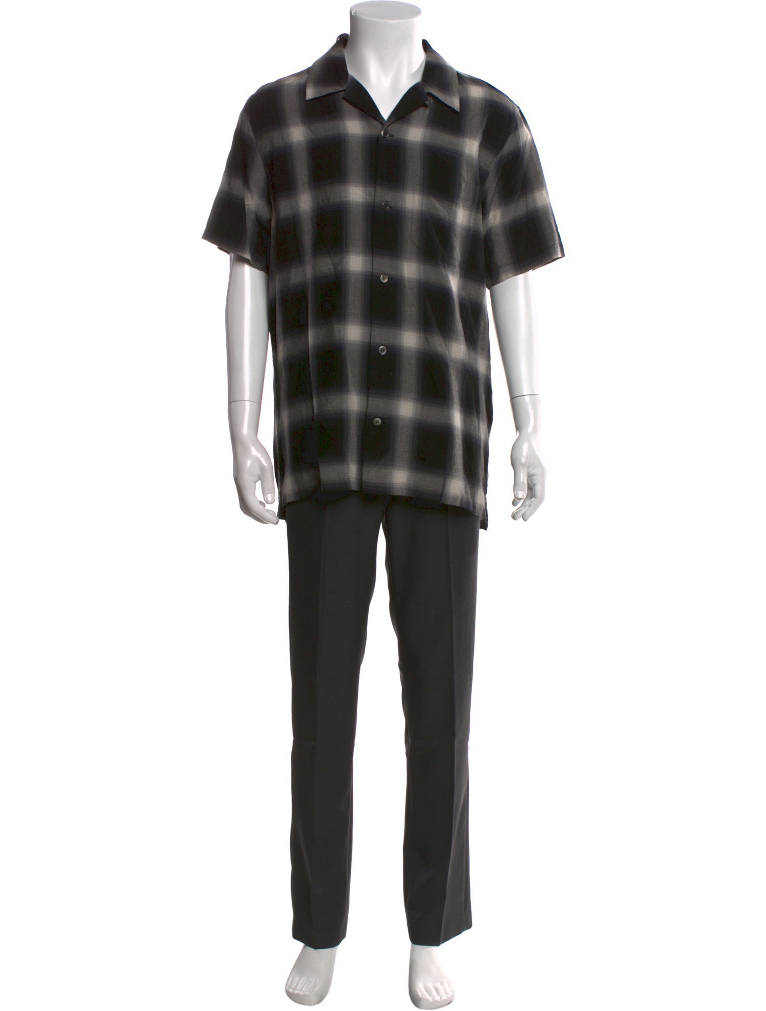 Kazuyuki Kumagai Plaid Print Short Sleeve Shirt