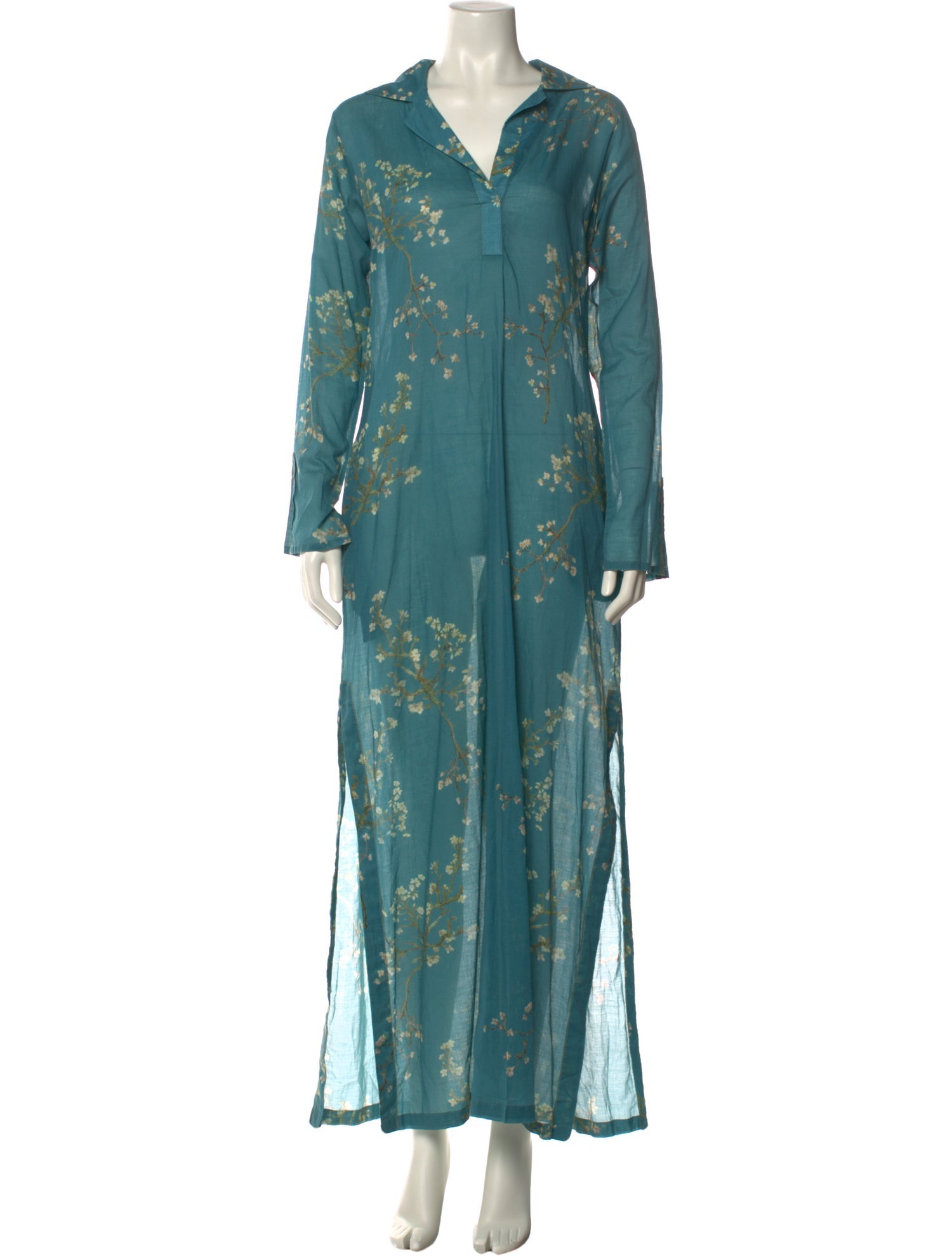 La Costa del Algodon Floral Print Long Dress