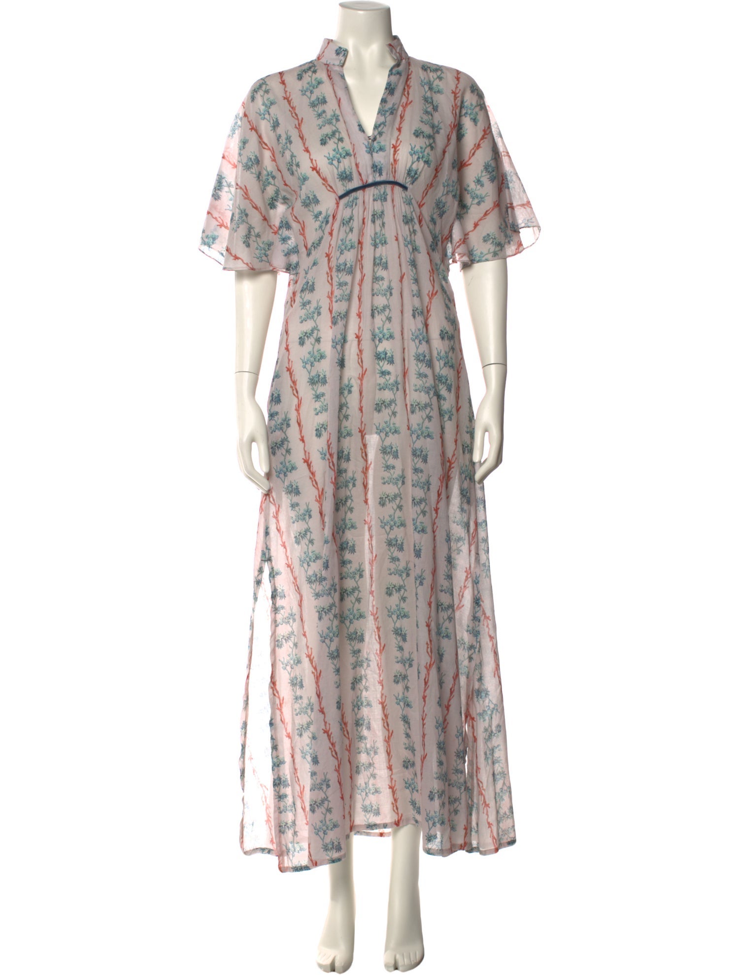 La Costa del Algodon Floral Print Long Dress