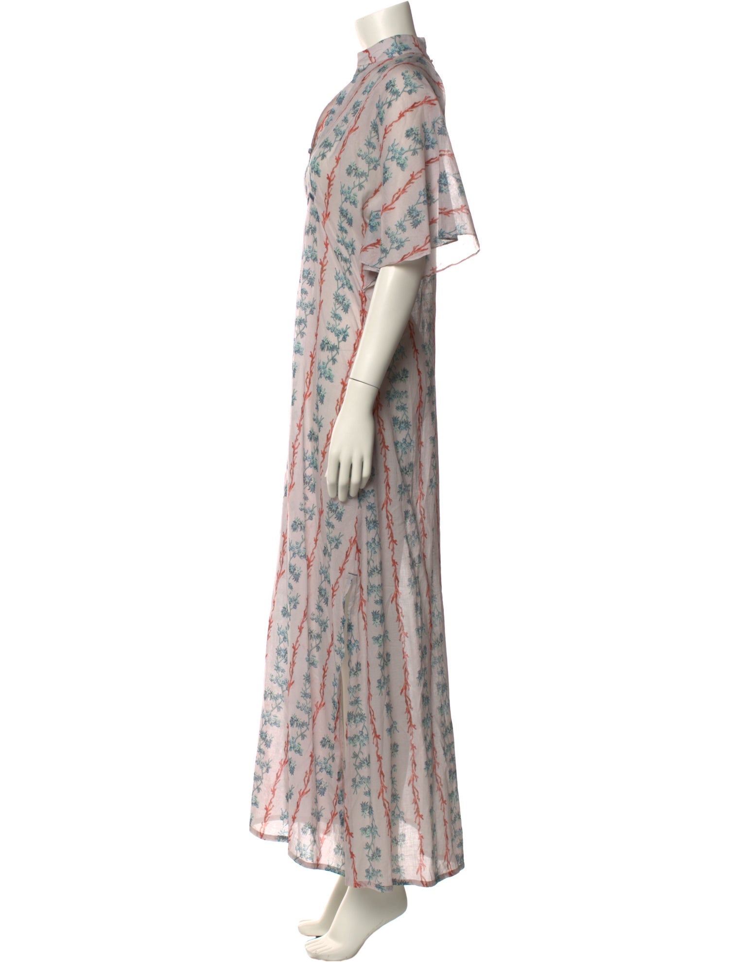 La Costa del Algodon Floral Print Long Dress