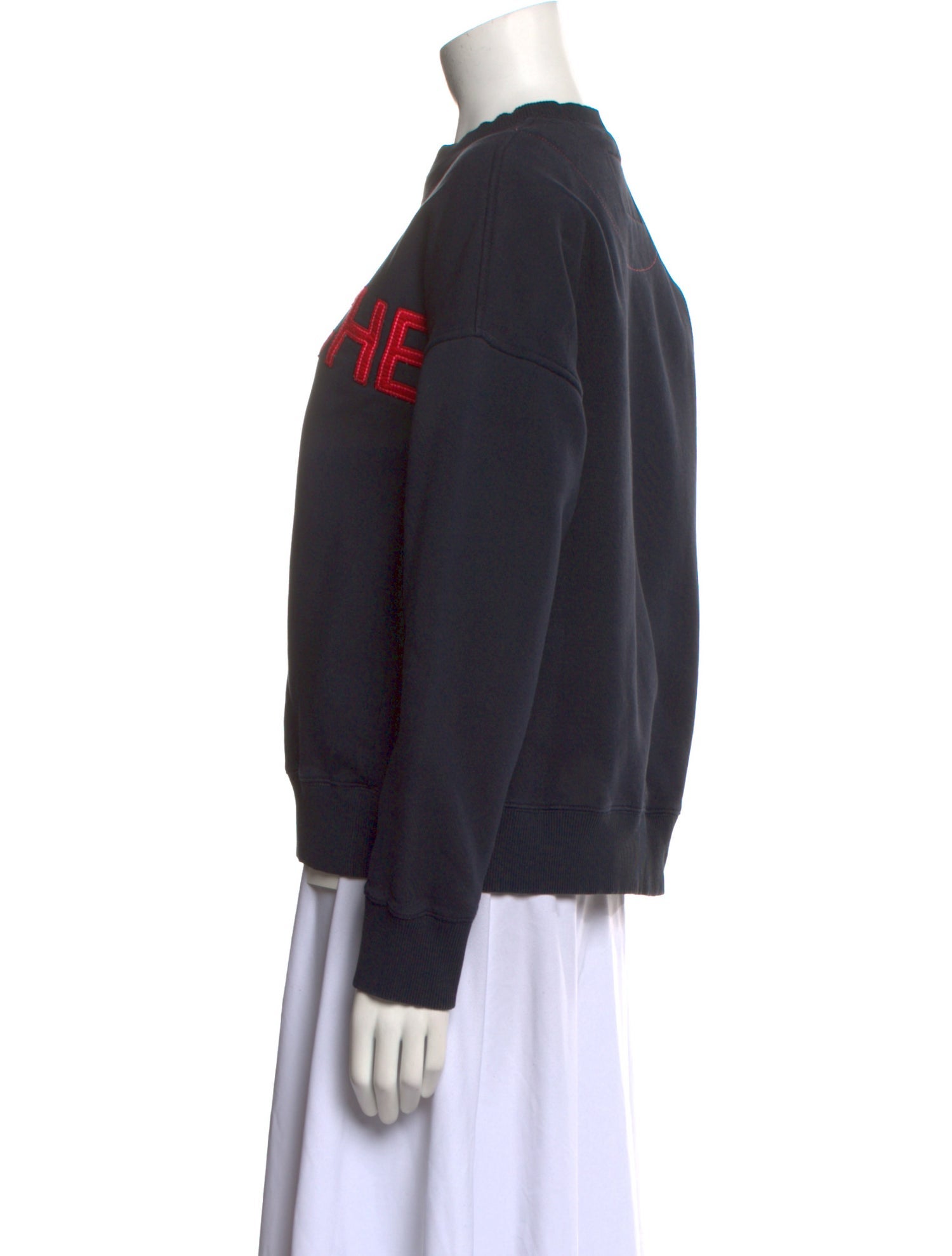 La Fetiche Graphic Print Crew Neck Sweater