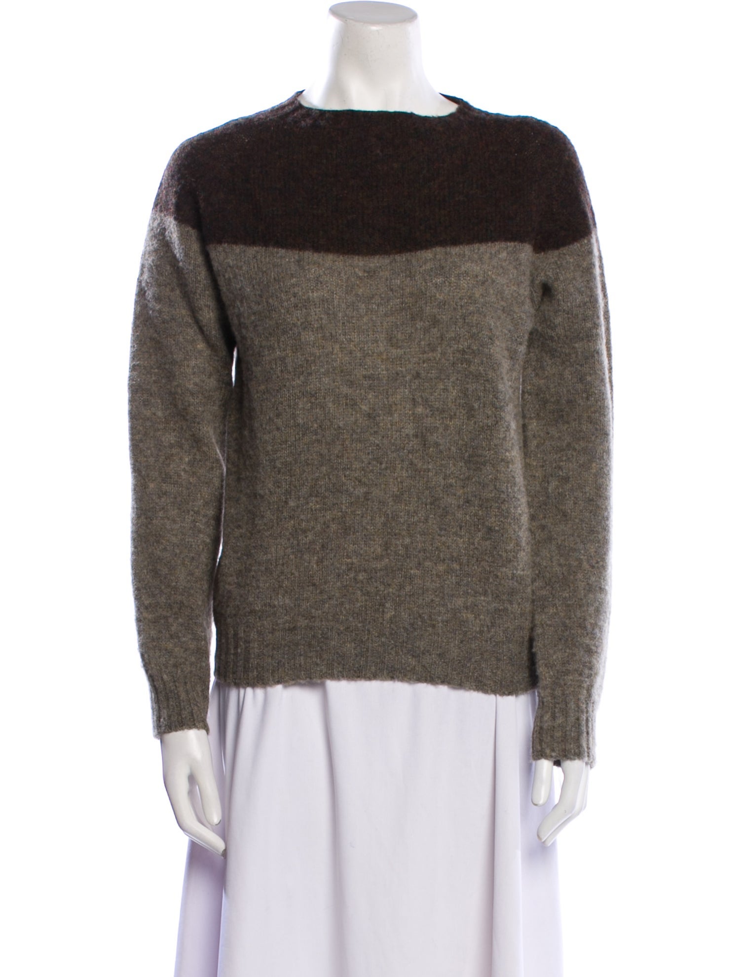La Fetiche Wool Colorblock Pattern Sweater