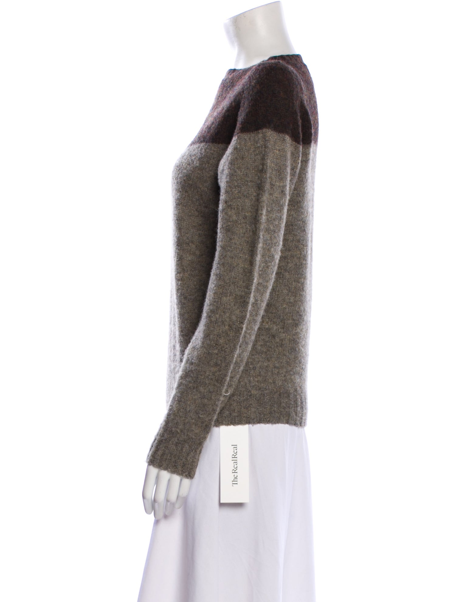 La Fetiche Wool Colorblock Pattern Sweater