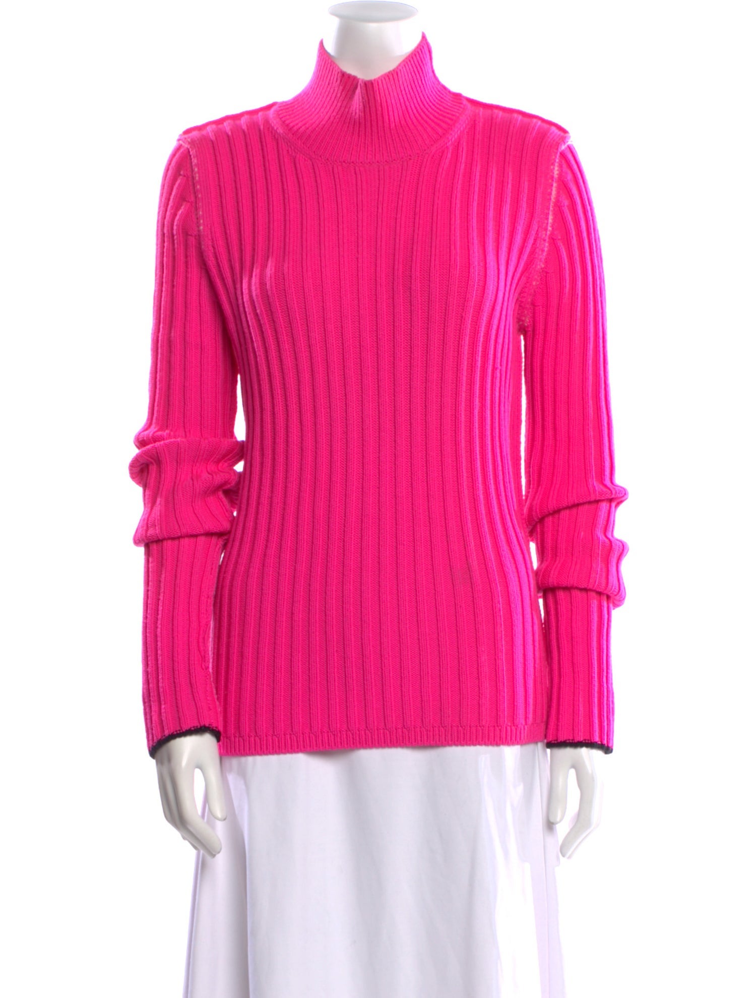 La Fetiche Merino Wool Mock Neck Sweater
