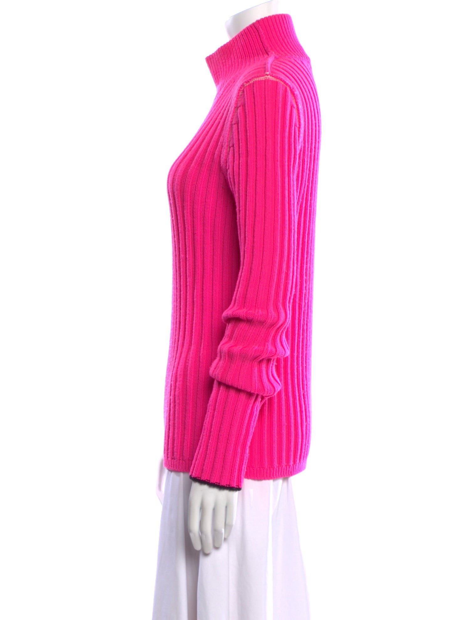 La Fetiche Merino Wool Mock Neck Sweater