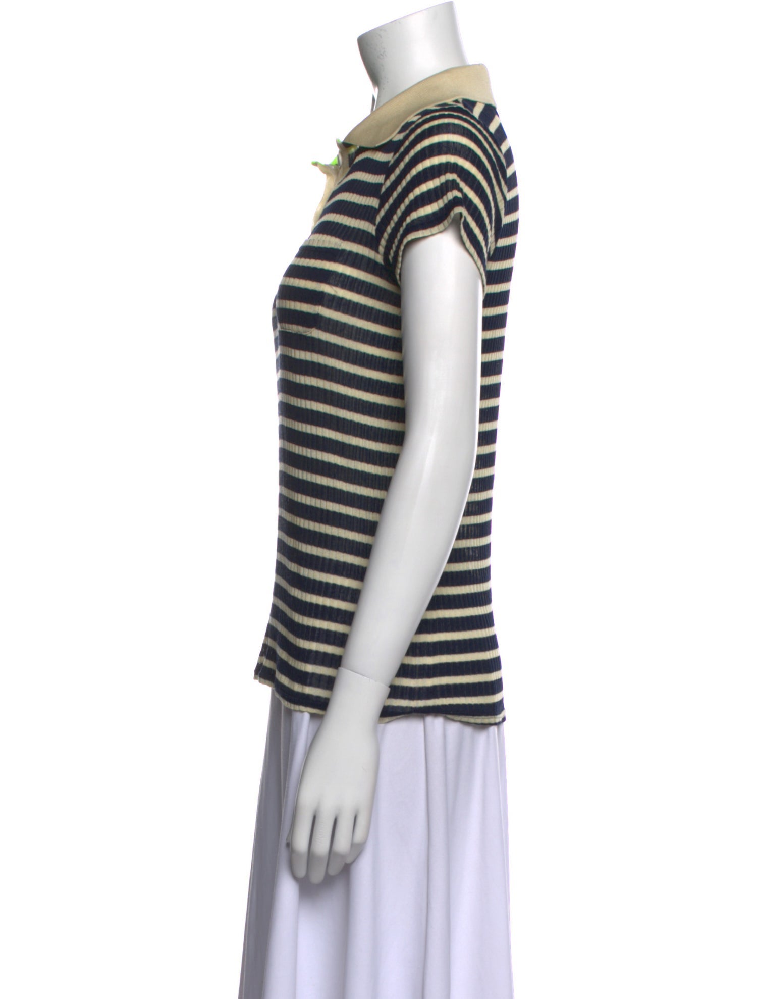 La Fetiche Striped Short Sleeve Polo