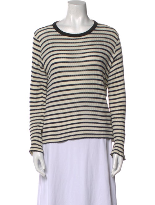 La Fetiche Striped Scoop Neck Sweatshirt