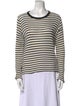La Fetiche Striped Scoop Neck Sweatshirt