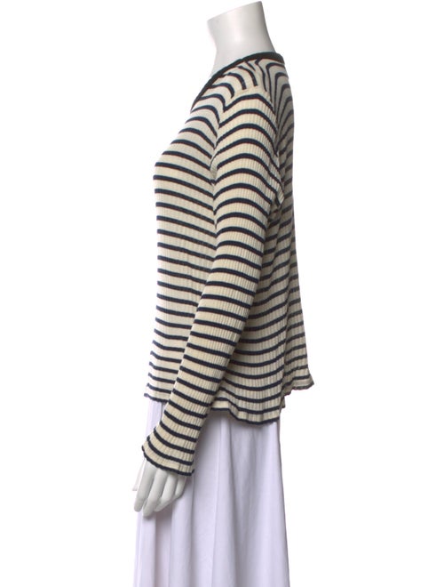 La Fetiche Striped Scoop Neck Sweatshirt