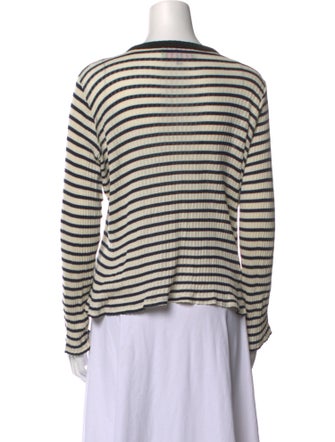 La Fetiche Striped Scoop Neck Sweatshirt