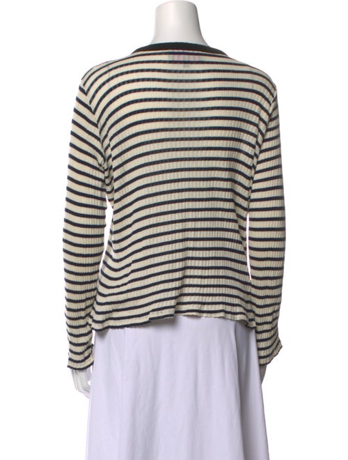 La Fetiche Striped Scoop Neck Sweatshirt