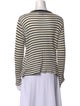 La Fetiche Striped Scoop Neck Sweatshirt