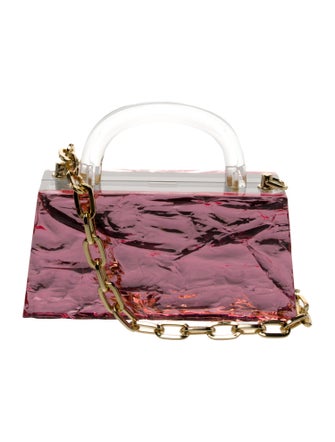 L'Afshar Acrylic Top Handle Bag