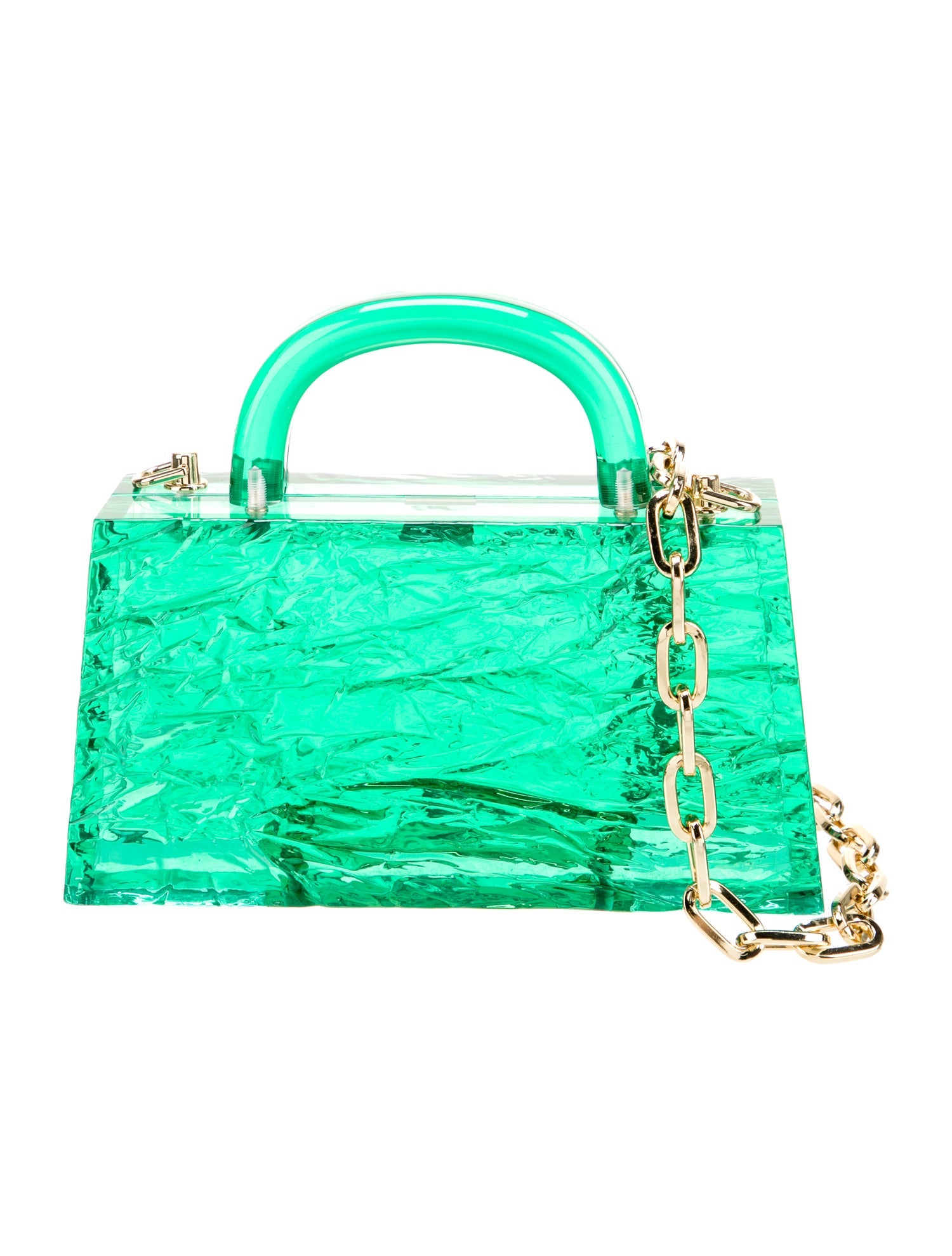 L'Afshar Acrylic Top Handle Bag