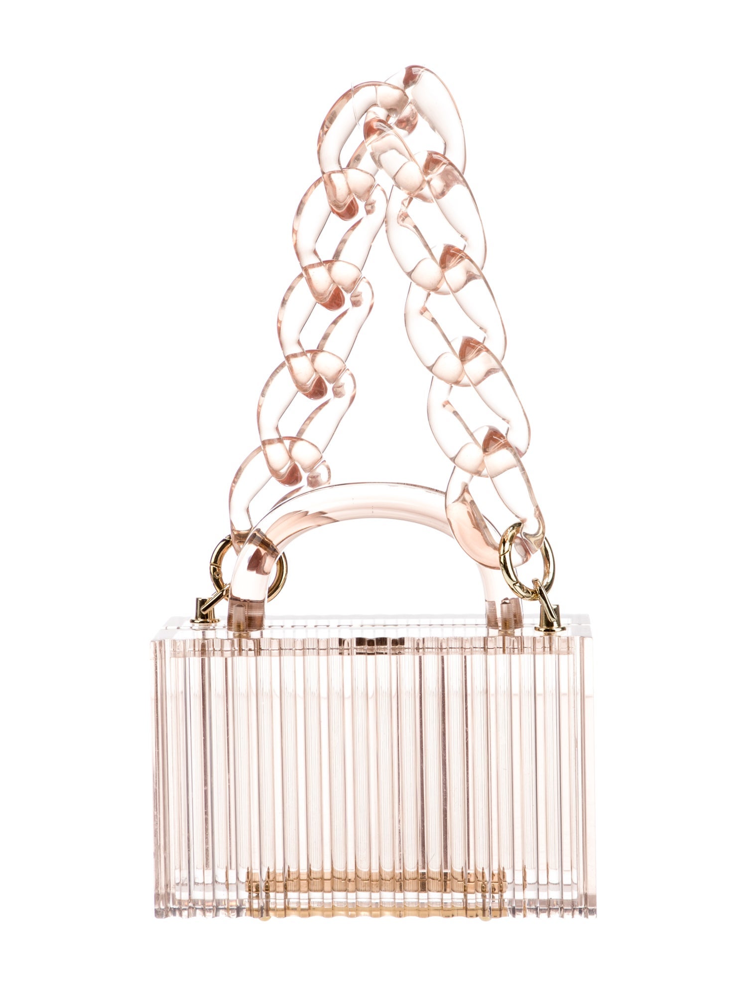 L'Afshar Acrylic Top Handle Bag