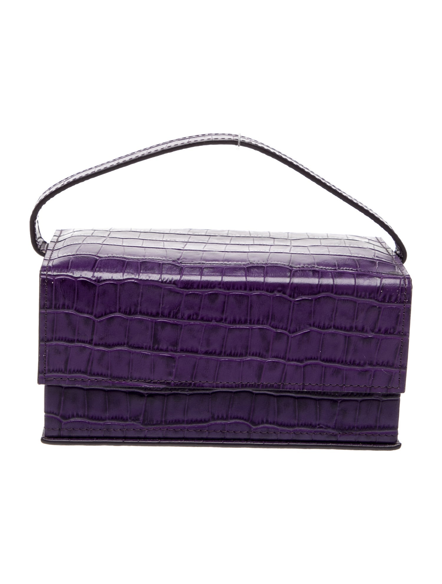 L'Afshar Embossed Leather Top Handle Bag