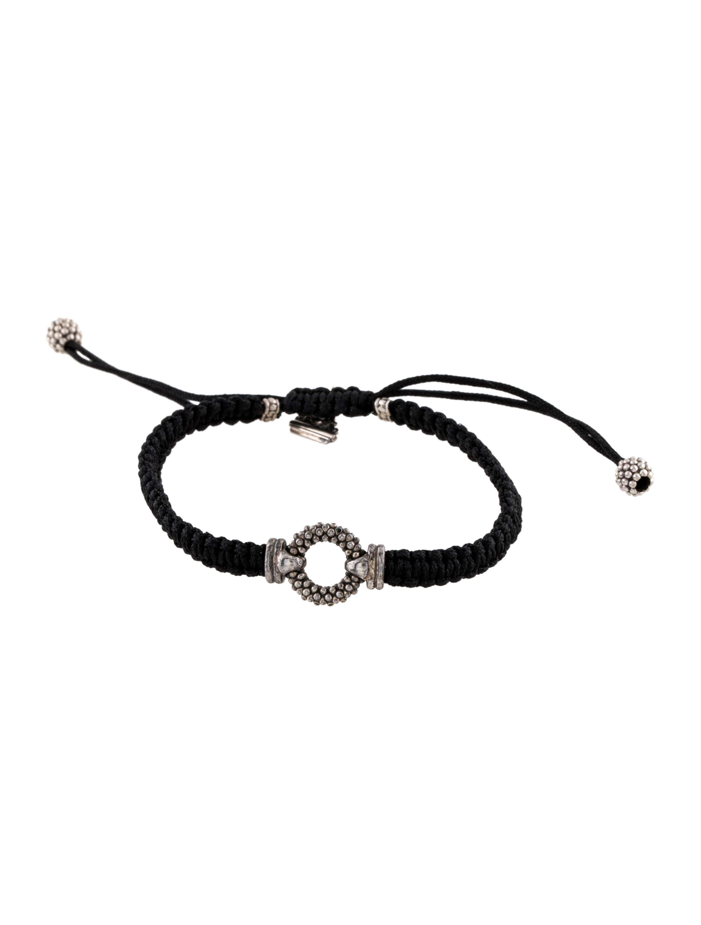 Lagos Kinder Macrame Bracelet Black, Sterling Silver Link, Bracelets