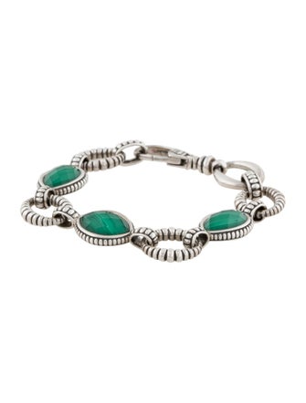 Lagos Quartz & Malachite Doublet Venus Link Bracelet