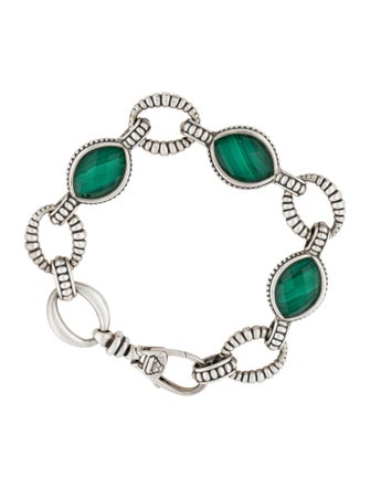 Lagos Quartz & Malachite Doublet Venus Link Bracelet