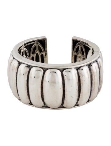 Lagos Cuff Extra Wide Scalloped Hinged Bracelet