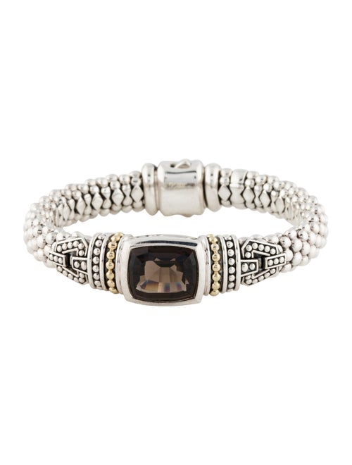 Lagos Smoky Quartz Caviar Bangle Bracelet