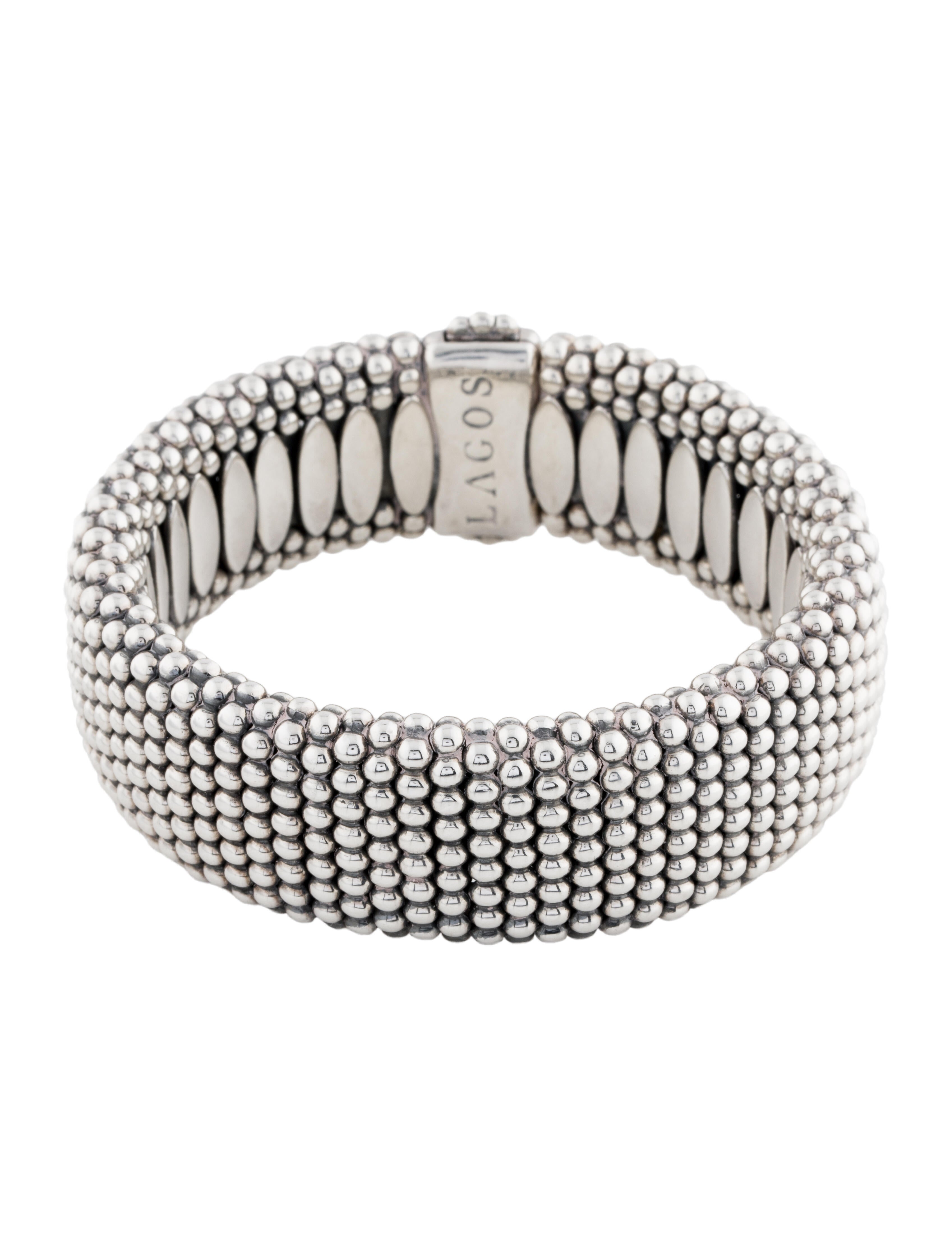 Lagos Two-Tone Signature Caviar Beaded Bracelet