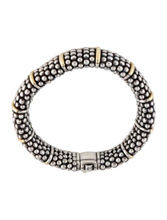 Lagos Two-Tone Caviar Station Link Bracelet