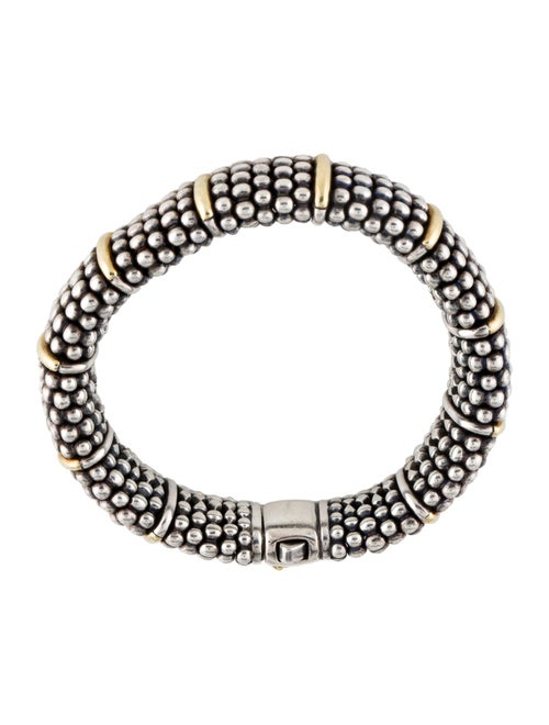 Lagos Two-Tone Caviar Station Link Bracelet
