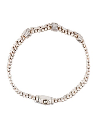 Lagos Diamond Link Three Station Bracelet