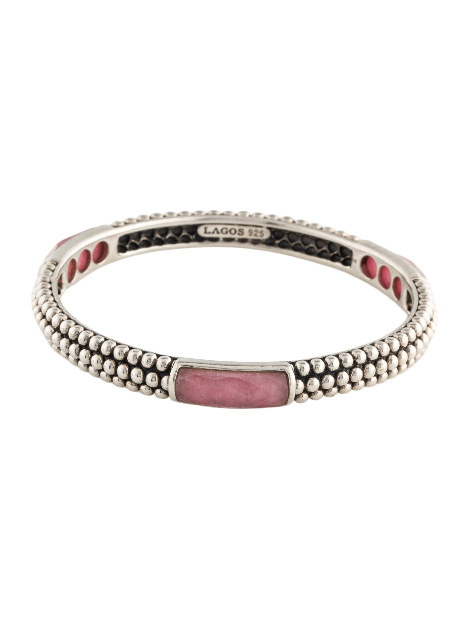 Lagos Quartz & Rhodochrosite Doublet Maya Bangle