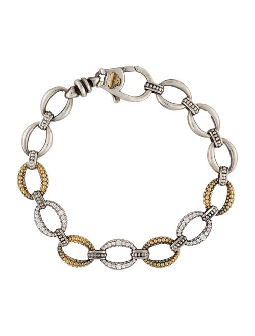 Lagos 1.05ctw Diamond Three Station Link Bracelet