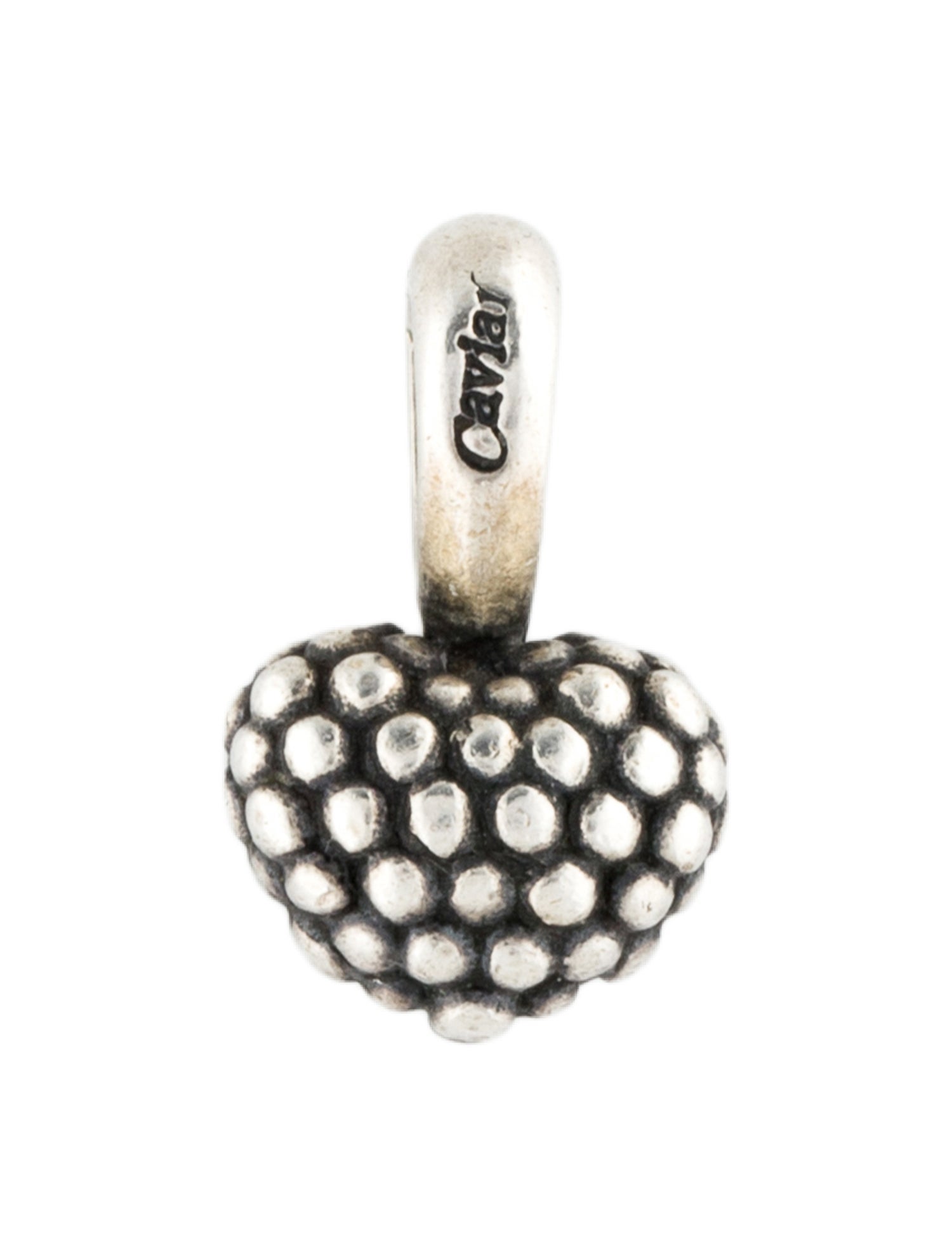 Lagos Caviar Beaded Heart Pendant