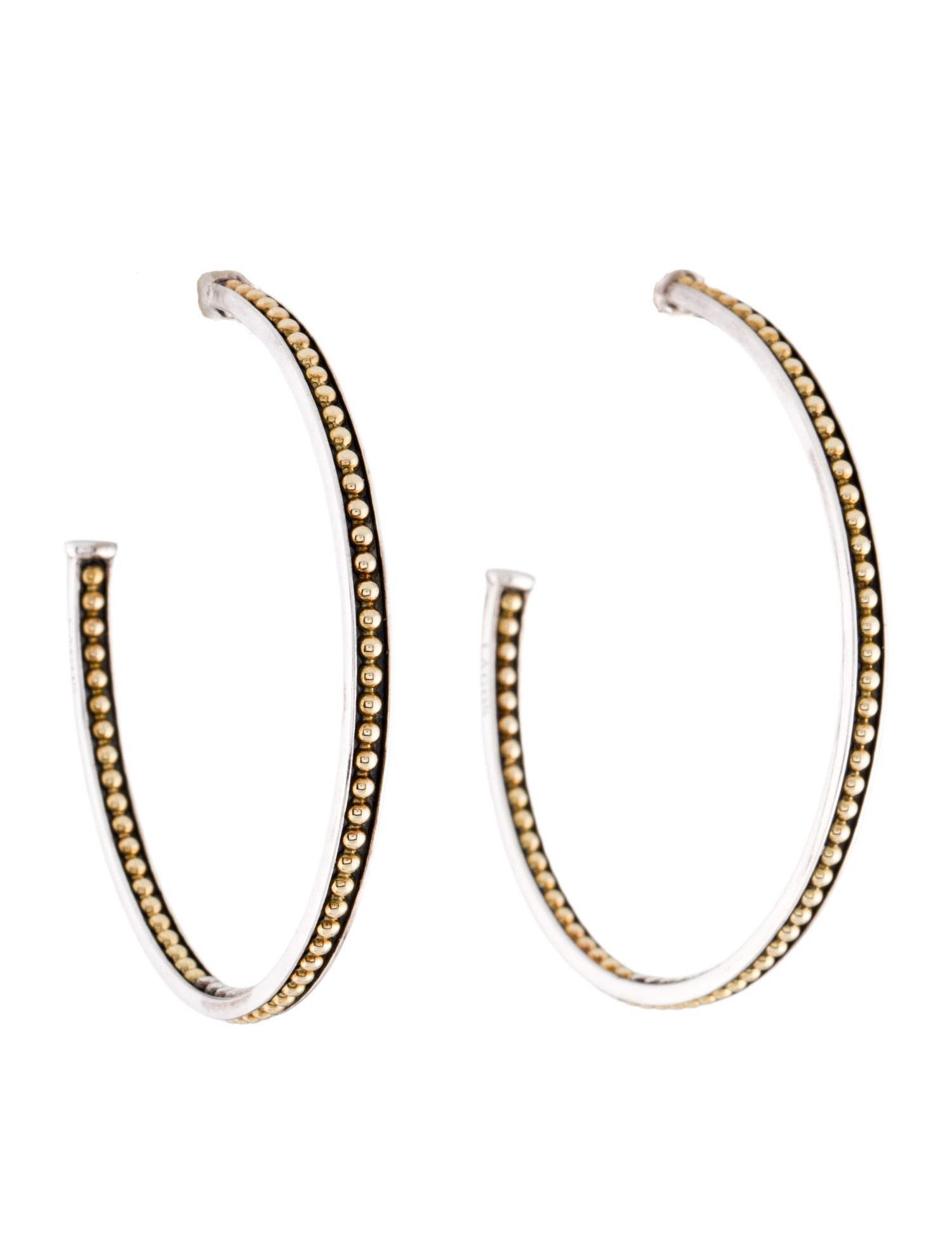 Lagos Two-Tone KSL Hoop Earrings