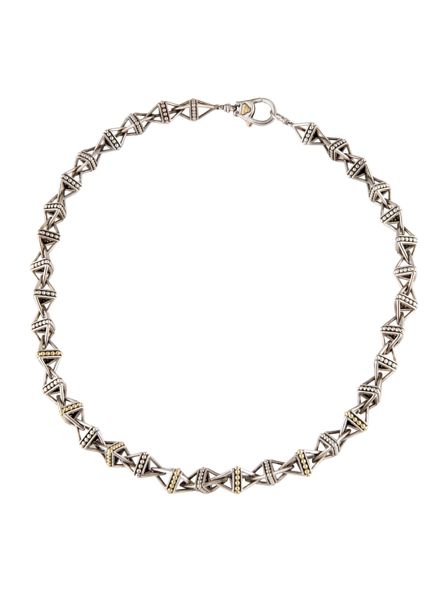 Lagos Two-Tone KSL Pyramid Caviar Necklace