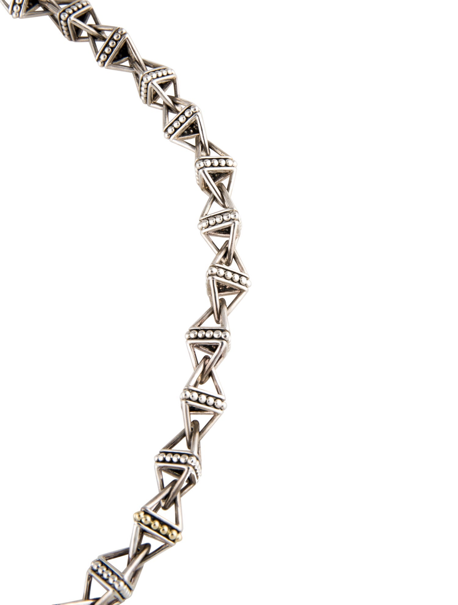 Lagos Two-Tone KSL Pyramid Caviar Necklace