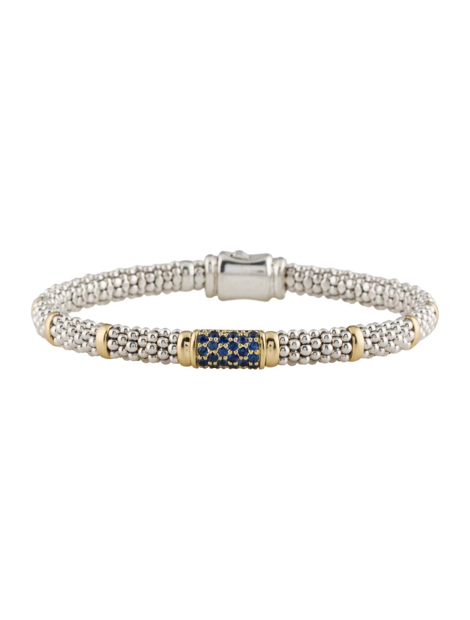 Lagos Two-Tone Sapphire Station Bracelet