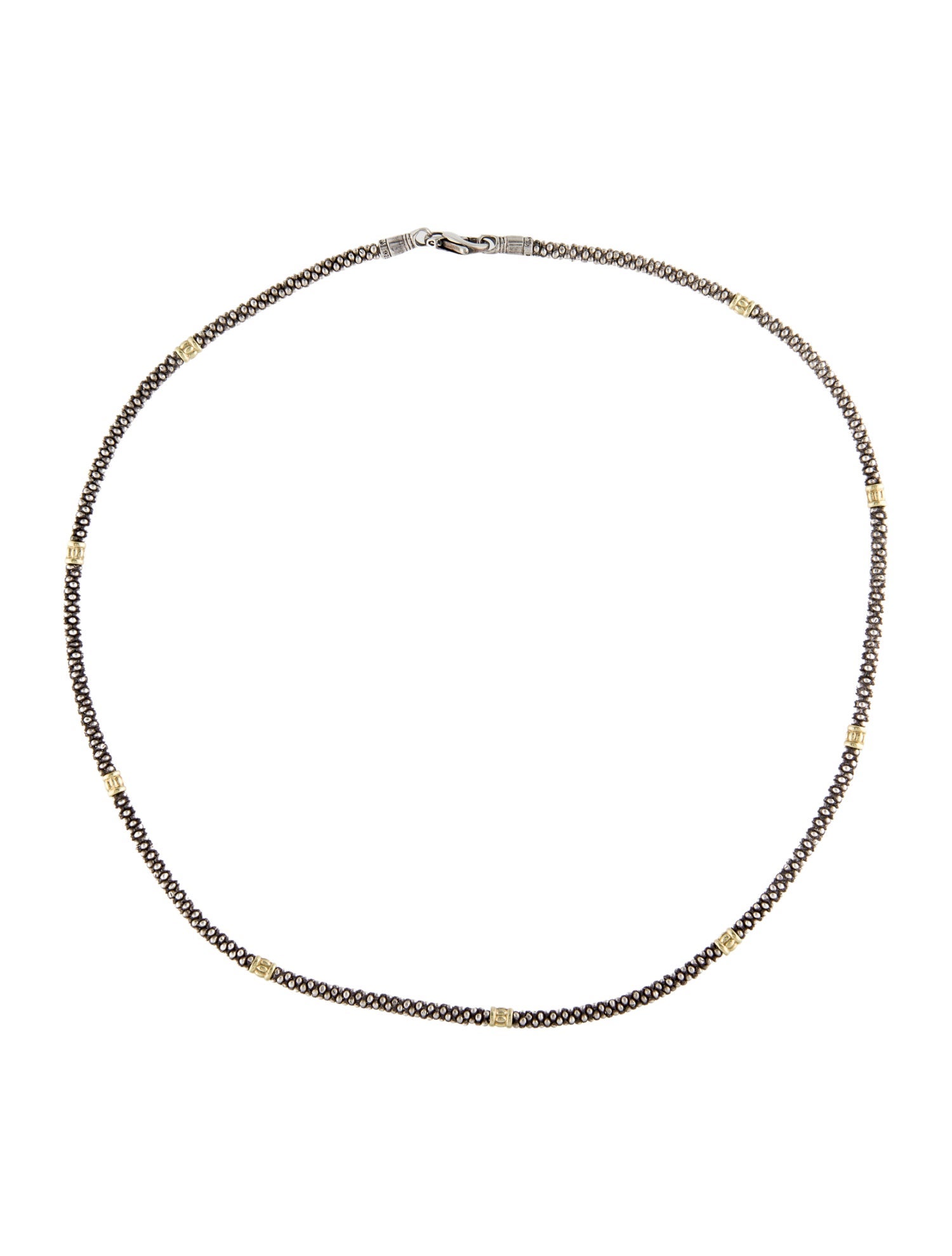 Lagos Two Tone Caviar Mini Rope Necklace