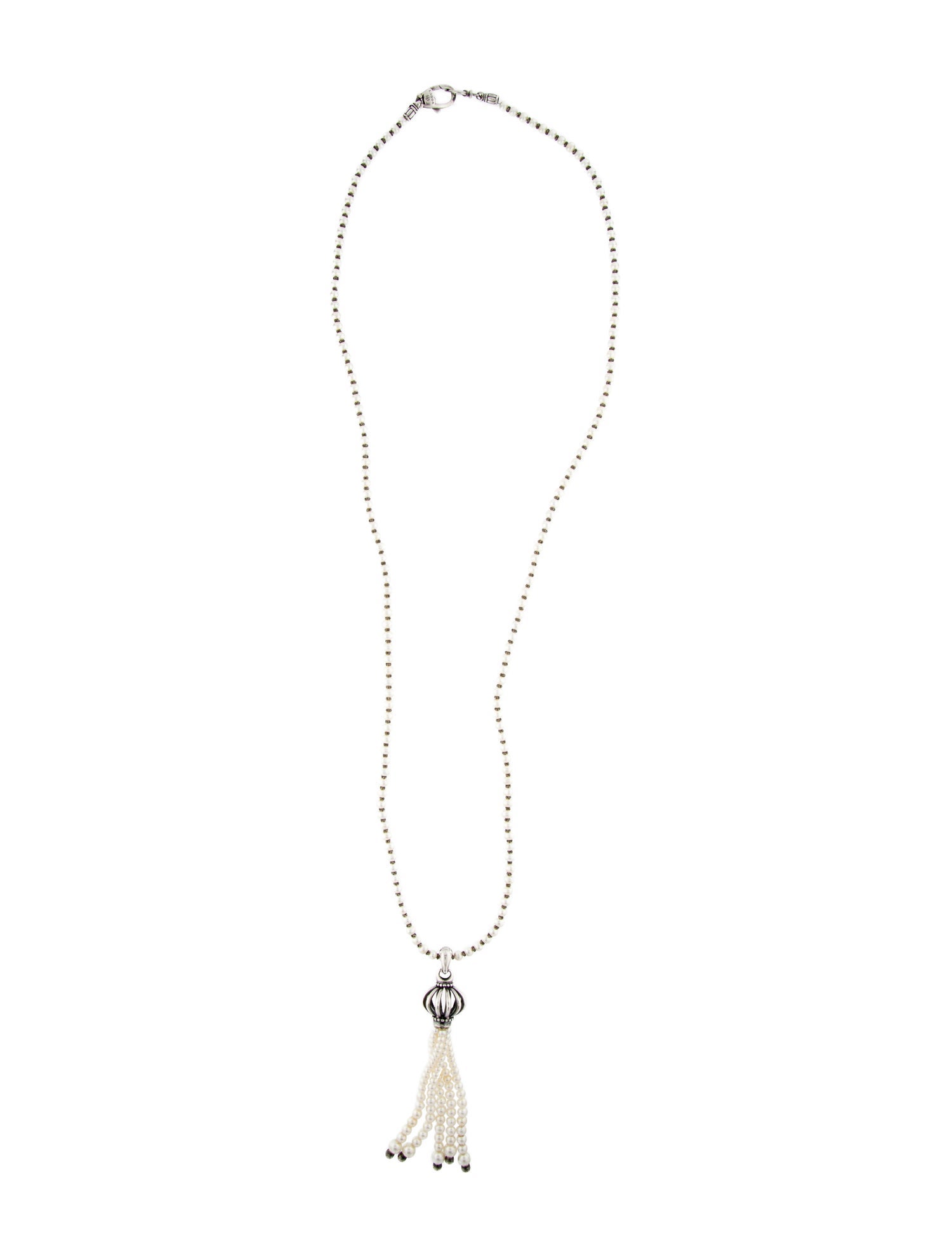 Lagos Pearl Tassel Pendant Necklace