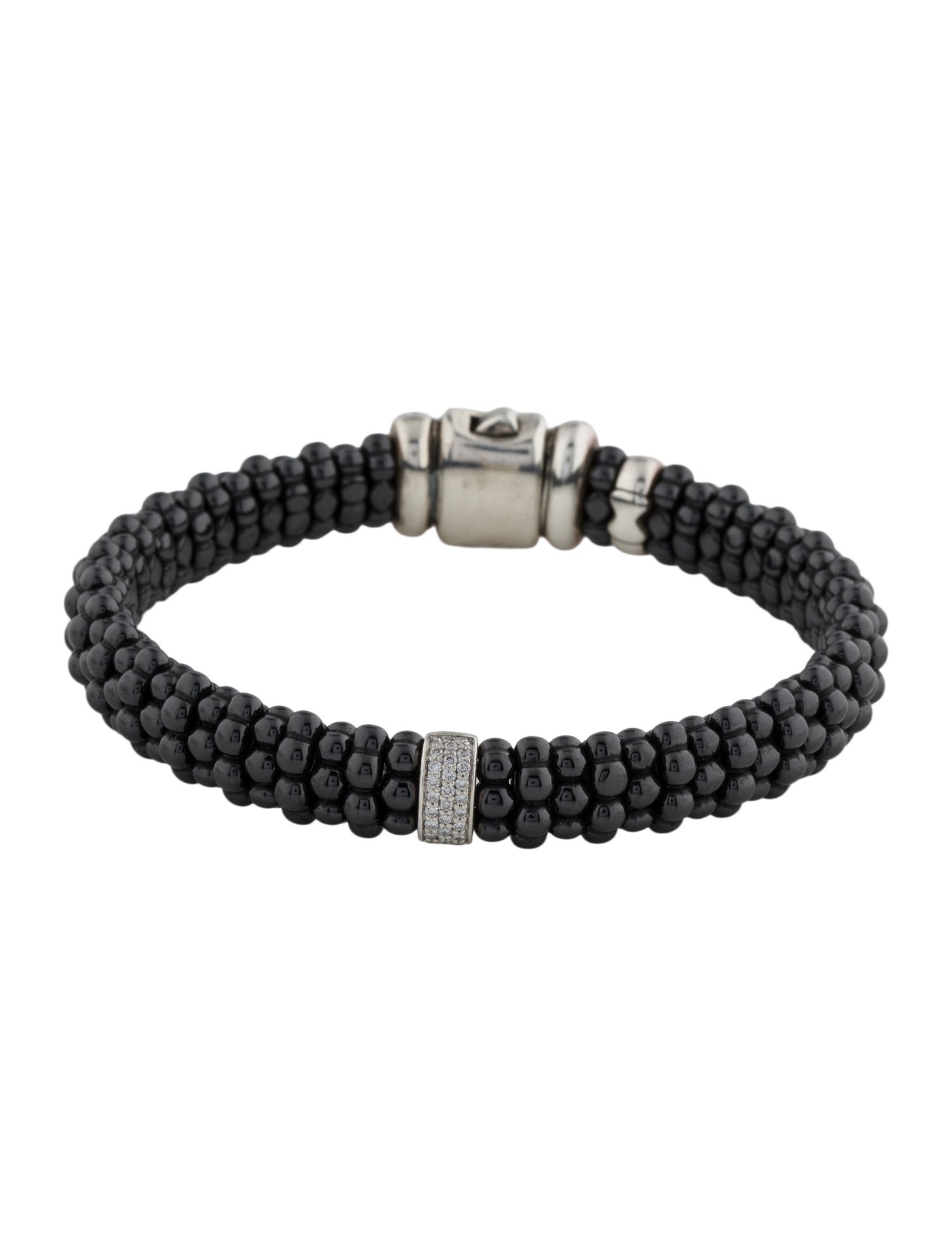 Lagos Diamond & Ceramic Single Station Bracelet