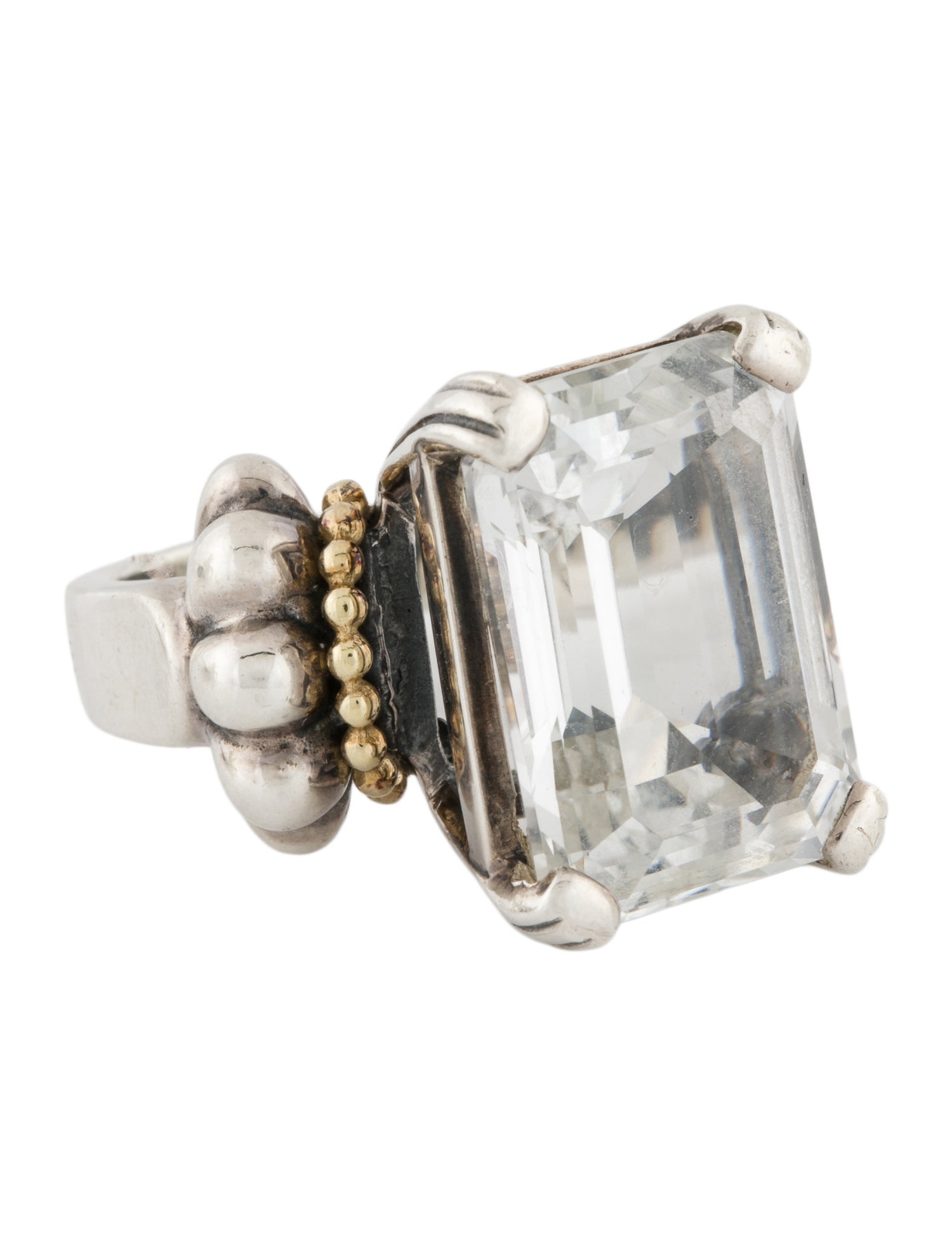 Lagos Two-Tone Large Topaz Glacier Ring