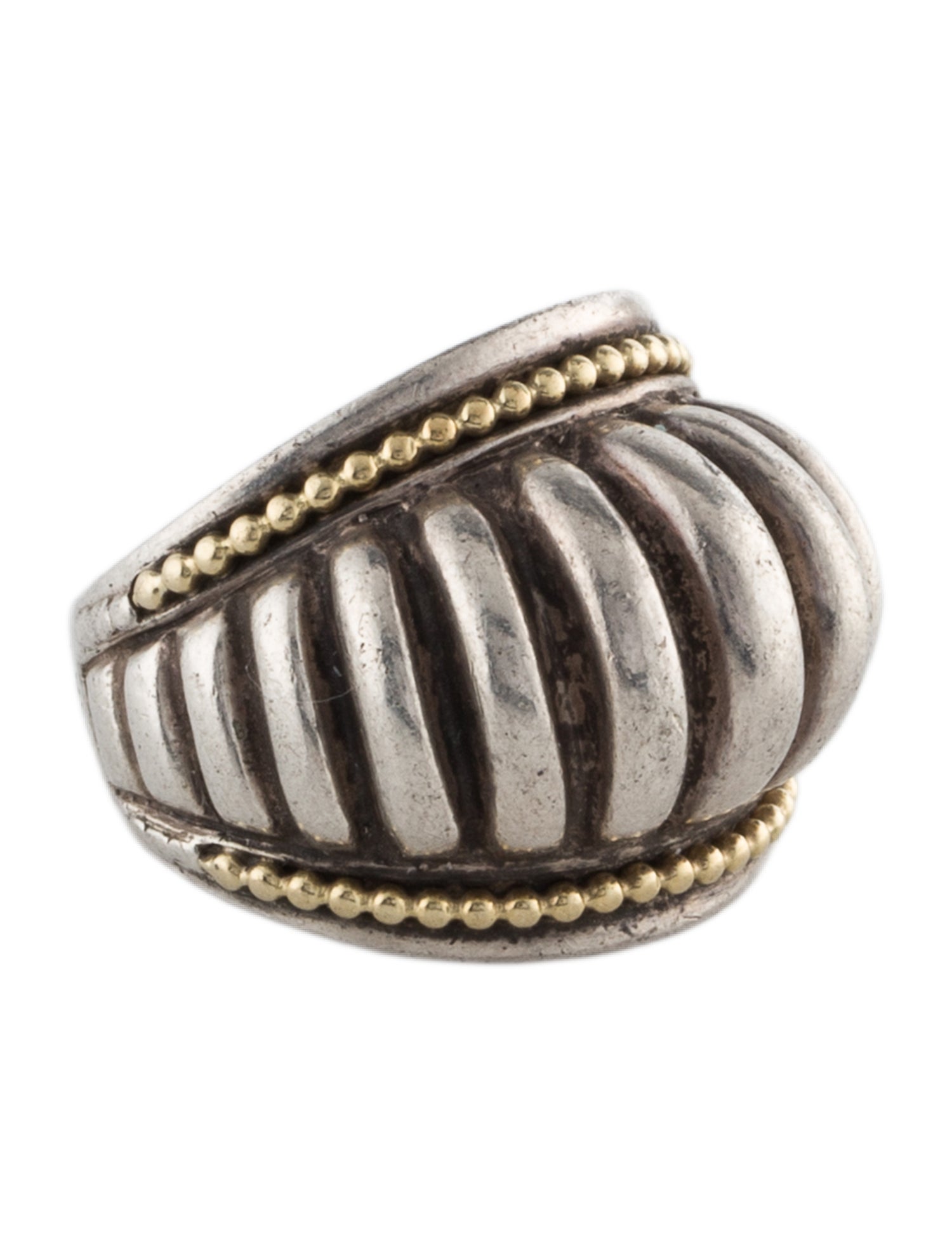 Lagos Two-Tone Caviar Cocktail Ring