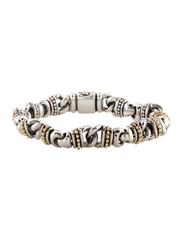 Lagos Link Two-Tone Anthem Beaded Bracelet