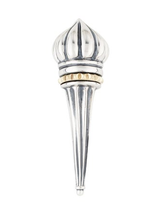 Lagos Two-Tone Torch Pin Brooch