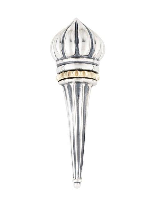 Lagos Two-Tone Torch Pin Brooch