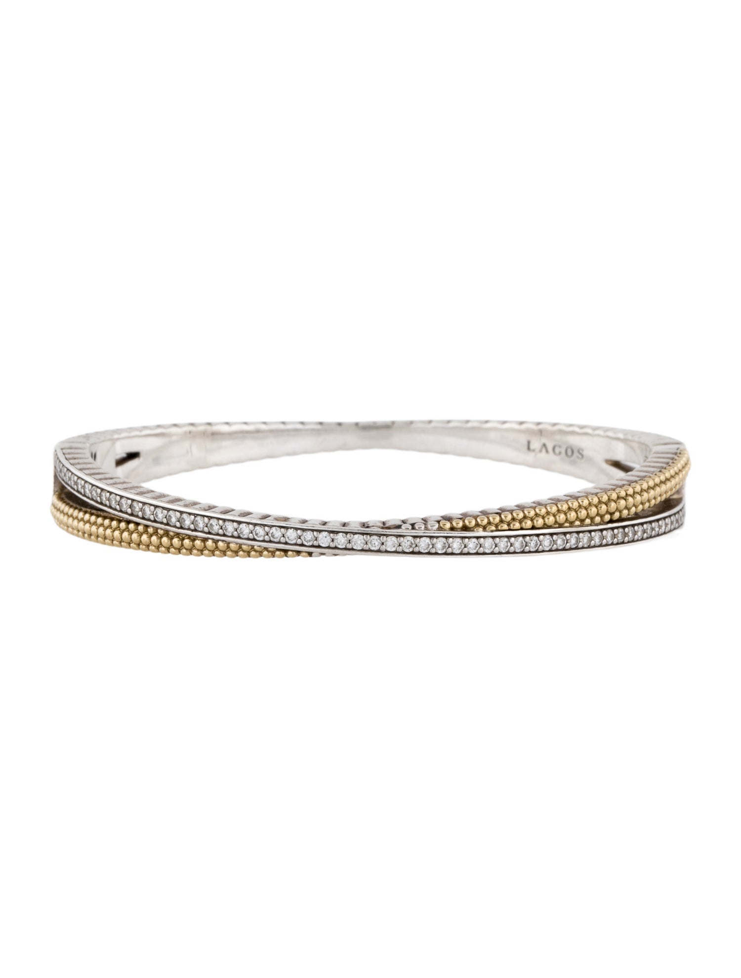 Lagos Diamond Caviar Bangle Bracelet